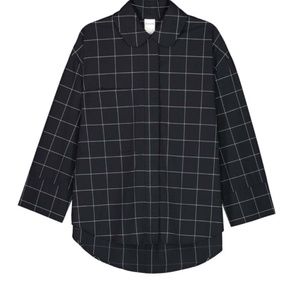 Kowtow Play Shirt size small Black and white grid cotton